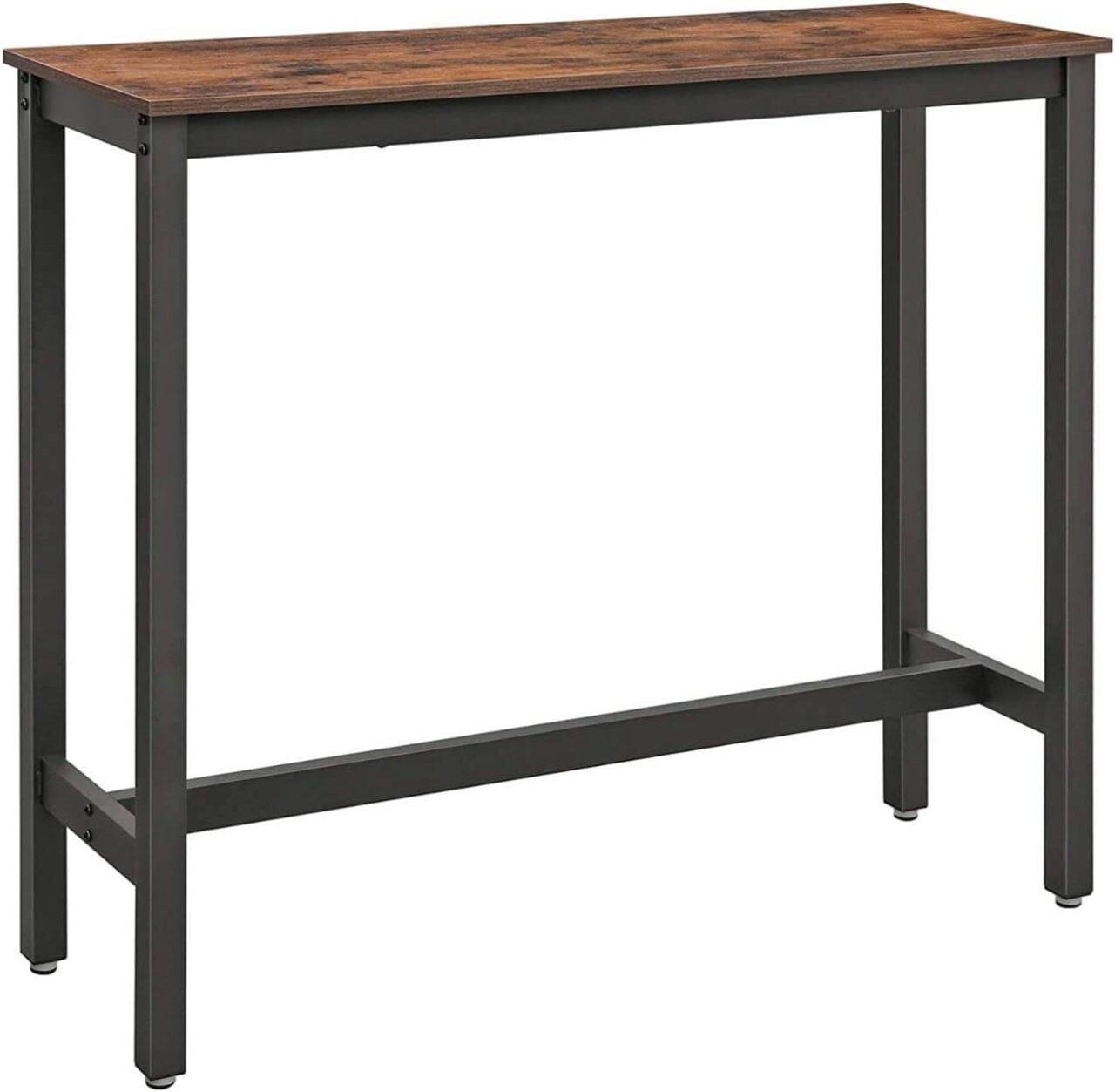 Masa de bar / consola, Vasagle, 120 x 40 x 100 cm, PAL/otel, maro rustic - imagine 5
